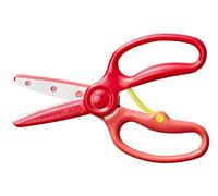 Fiskars Forbici per Bambini, Da 3 Anni in Su, Per Imparare a Tagliare, Lunghezza: 13 cm, Lame in Metallo Rivestite in Plastica e Impugnatura in Plastica, Rosso, Training, 1064067