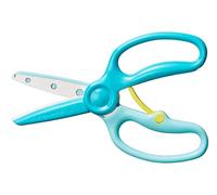 Fiskars Forbici per bambini, Da 3 anni in su, Per imparare a tagliare, Lunghezza: 13 cm, Lame in metallo rivestite in plastica e impugnatura in plastica, Azzurro, Training, 1064068
