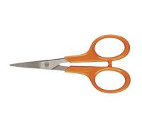 FISKARS Forbici Per Cucito E Ricami, Lunghezza: 10 Cm, Per Destrorsi E Mancini, Lama In Acciaio Inossidabile/Impugnature In Plastica, Dritte, Arancione, Classic, 1005143