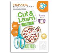 Fiskars Forbici per Esercitarsi e Libro con Suggerimenti e Trucchi, A Partire da 3 Anni, Per Destrimani e Mancini, Plastica/Metallo, Blu, 1077663