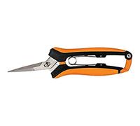 Fiskars Forbici per Fiori a Lame Curve, Lunghezza: 17,1 cm, Lame in Acciaio Inossidabile e Impugnatura in Plastica, Nero/Arancione, Micro-Tip, Solid, SP-160, 1063325