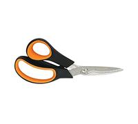 Fiskars Forbici per Verdure, Lunghezza: 20,4 cm, Lame in Acciaio Inossidabile e Impugnatura in Plastica, Nero/Arancione, Solid, SP-240, 1063327