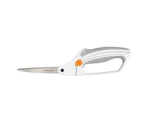 Fiskars Forbici Softgrip multiuso, Easy Action, Lunghezza: 26 cm, Lama in acciaio inox-Manico in plastica, Bianco, 1059564