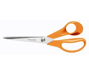 Fiskars Forbici universali per bricolage, cucito e lavoro d'ufficio, Lunghezza: 21 cm, Per destrorsi, Arancione, 1005148