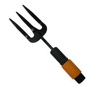 Fiskars Forca con 3 denti, Testa di attrezzo, Lunghezza: 27,5 cm, Denti in acciaio inossidabile, Nero/Arancione, QuikFit, 1000733