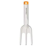 FISKARS Forca da Giardinaggio con 3 Denti, Lunghezza 26.3 cm, FiberComp/Acciaio di Qualità, Bianco, 1027034