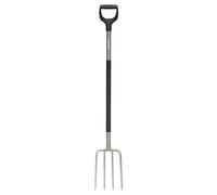 Fiskars Forcone per Terreni Duri e Sassosi, con 4 Rebbi, Lunghezza: 132 cm, Acciaio al Boro di Alta Qualità, Grigio/Nero, Ergonomico, 1070679