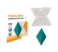 Fiskars Gemma di carta 3D, Template per diamante, Per creazioni in 3D, Plastica, Bianco, 1059567