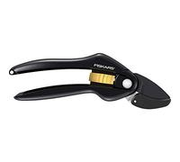 Fiskars GG111250 Forbici Single Step Incudine | Diametro di Taglio 2,2 cm, Lunghezza 20 cm, SingleStep, P25, Nero/Arancione, 1000564