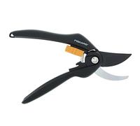 Fiskars GG111260 Forbici Single Step Bypass | Lunghezza: 20 cm, Diametro di Taglio: 2,2 cm, Nero/Arancione, SingleStep, P26, 1000567