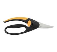 Fiskars GG111450 Forbici Finger Loop Multiuso | Lame in Acciaio Inossidabile/Impugnature in Plastica Rinforzata con Fibra di Vetro, Nero/Arancione, Elegance, P45, 1001533