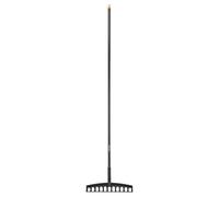 Fiskars GG135066 Solid Rastrello per Foglie Assemblato | Denti in Acciaio temprato/Manico in Alluminio, Nero/Arancione, Solid, 1003466