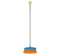 Fiskars GG138150 Scopa | Setole in plastica/Manico in alluminio, Blu/Arancione, MyFirst Fiskars, 1001418
