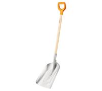 Fiskars Pala per neve e grano, Larghezza testa: 31 cm, Testa in alluminio/Manico in legno di betulla con impugnatura in plastica, 1001637