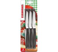FISKARS KDN044506N Dinamik Coltello Pizza, Metallo, Nero, 6 unità