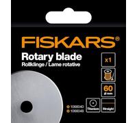 Fiskars Lama di Ricambio Originale, Rotella in Titanio per Tagli Dritti, Include Custodia per la Lama, Ø 60 mm, Acciaio con Rivestimento in Titanio, 1066044