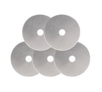 Fiskars Lame di ricambio rotanti dritte 193730-1004, 60 mm, confezione da 5, argento