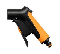 Fiskars Manico per Pistola da Irrigazione, Flusso Regolabile di Continuo, Con Regolatore Anteriore e Interruttore a Leva On/Off, Misura Universale, Nero/Arancione, 1065490