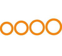 Fiskars Mascherine ShapeCutter, Forma extra large per la creazione di anelli, 4 Misure diverse, 1003834