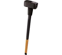 Fiskars Mazza forgiata 4 kg, Con paraurti, Testa in acciaio al carbonio/Manico in tre materiali con nucleo in fibra di vetro, Nero/Arancione, XL, 1001431