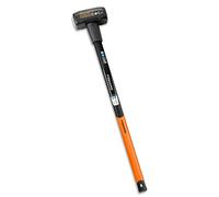 Fiskars Mazza forgiata 5 kg, Con paraurti, Testa in acciaio al carbonio/Manico in tre materiali di 90 cm con nucleo in fibra di vetro, Nero/Arancione, XXL, 1001618