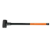 Fiskars Mazza forgiata 5 kg, Con paraurti, Testa in acciaio al carbonio/Manico in tre materiali di 90 cm con nucleo in fibra di vetro, Nero/Arancione, XXL, 1001618