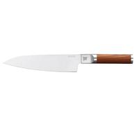 Fiskars Norden Coltello da Cuoco, Lunghezza lama: 21,1 cm | Grande coltello multiuso con lama in acciaio tedesco e manico in betulla finlandese, Acciaio/Legno, Marrone, 1026419