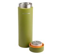 Fiskars On-The-Go Bottiglia Termica, 0,5 l, Bottiglia a Tenuta Stagna, Senza BPA, Per Bevande Calde e Fredde, Design Compatto per l'Uso all'Aperto, Altezza 22 cm, Acciaio Inox, Verde, 1078760