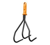 Fiskars OneClick Coltivatore, Robusto Coltivatore per Dissodare e Aerare Il Terreno del Giardino, Sostituzione Facile con Un Clic, Acciaio al Carbonio, Larghezza: 19 cm, Nero/Arancione, 1080684