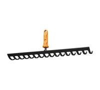 Fiskars Oneclick Rastrello 16 Denti | Cambio Senza Sforzo con un Solo Clic, Acciaio al Carbonio Temprato, Nero/Arancione, 1080678
