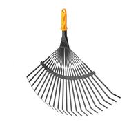 Fiskars OneClick Scopa Metallica, Robusto Accessorio per Rastrello da Giardino per Rimuovere Muschio e Feltro dal Prato, Sostituzione Facile con un Solo Clic, Larghezza: 42 cm, Nero/Arancione, 1080675