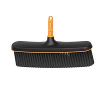 Fiskars OneClick Scopa Sottile, Accessorio per Terrazze con Setole Morbide, Cambio Facile con un Solo Clic, Per Decking in Legno e Pavimenti in Cemento, Nero/Arancione, 1080700