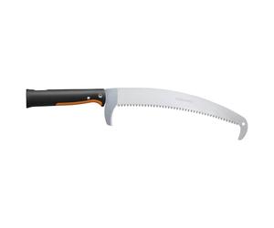 Fiskars OneClick Sega Curva per Rami, Accessorio per la Potatura degli Alberi, Sostituzione Facile con un Clic, Ideale per Rami Alti con Manico Telescopico, Lunghezza: 62,1 cm, Nero/Arancione, 1080690