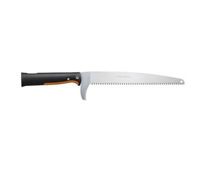Fiskars OneClick Sega da Giardino | Cambio Semplice con un Clic, Utilizzabile anche come Sega Manuale, Nero/Arancione, 1080691