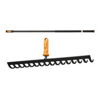 FISKARS ONECLICK Testa del rastrello in metallo per terreno 41 cm + manico 119-1