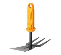 Fiskars OneClick Zappetta combinata 2 in 1 per smuovere e diserbare | Sostituzione Facile con un Solo Clic, Acciaio al Boro, Larghezza: 5 cm, Nero/Arancione, 1080695
