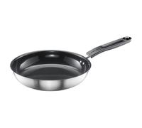 Fiskars Padella, Ø 24 cm, Padella Rivestita, Adatta a Tutti i Piani Cottura, Acciaio Inossidabile Riciclato, Forma Funzionale, Argento/Nero, 1072310