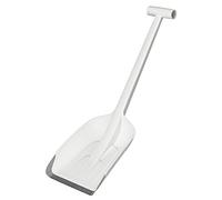 Fiskars Pala da neve, Lunghezza: 63 cm, Plastica rinforzata con fibra di vetro con bordo in acciaio, Bianco, SnowXpert, 1019347