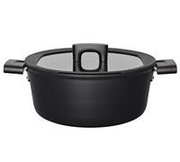 Fiskars Pentola con coperchio, Ø 26 cm, Capacità: 5 litri, Adatta a tutti i piani cottura, Alluminio/Plastica, Resistente ai graffi, Rivestimento antiaderente, Hard Face, 1052228