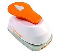 Fiskars Perforatore a leva, Cuore, Ø 1,9 cm, Per mancini e destrorsi, Acciaio di qualità/Plastica, Bianco/Arancione, Lever Punch, S, 1004644