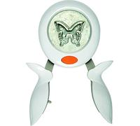 FISKARS Perforatore squeeze, Farfalla, Ø 3,8 cm, Per mancini e destrorsi, Acciaio di qualità/Plastica, Bianco/Arancione, L, 1016269