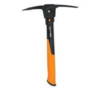 Fiskars Piccone Pro IsoCore S per Lavori Pesanti su Terreni Duri e Sassosi, Lunghezza: 36 cm, Peso: 1,2 kg, Nero/Arancione, 1062937