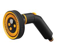 Fiskars Pistola Multifunzione Comfort, 5 Funzioni, Flusso Regolabile in Modo Continuo, Leva di Controllo del Flusso Regolabile con il Pollice, Misura Universale, Nero/Arancione, 1052184