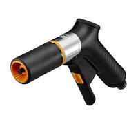 Fiskars Pistola per Irrigazione, FiberComp, 2 Funzioni, Flusso Regolabile di Continuo, Leva On/Off, Filtro dell'Acqua Rimovibile, FiberComp/Metallo, Misura Universale, Nero/Arancione, 1067193