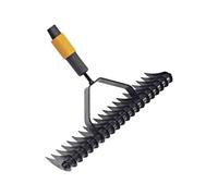 Fiskars QuikFit 1000655 - Aeratore da Giardino 21 Denti in Acciaio Nero e Aranci