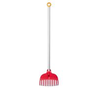 Fiskars Rastrello per bambini, Con 11 denti, Lunghezza: 86 cm, Kunststoff-denti/Aluminium-Stiel, Pink/Orange, MyFirst Fiskars, 1001419
