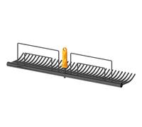Fiskars Rastrello per Prato OneClick | Cambio Facile con un Clic, Acciaio al Carbonio Temprato, Nero/Arancione, ., 1080680