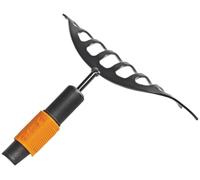 Fiskars Rastrello per roseti con 10 denti, Testa di attrezzo, Larghezza: 24,5 cm, Denti in acciaio temprato, Nero/Bianco, QuikFit, 1000651