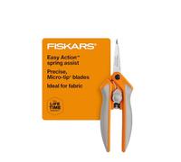 Fiskars RazorEdge - Forbici a micro punta per lavori manuali, 15,2 cm, in acciaio inox, colore: arancione