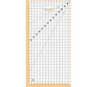 Fiskars Righello per Patchwork, 15 x 30 cm, Margine di Cucitura Colorato di 1 cm, Linee di Griglia con Trattino Identificativo Ogni Mezzo Centimetro, Diagonali a 30°, 45° e 60°, Plastica PET, 1066361